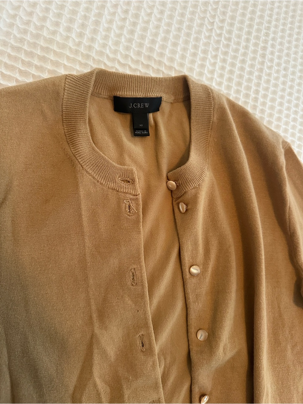 J.Crew Tan Button Front Cardigan - Picture 2 of 4